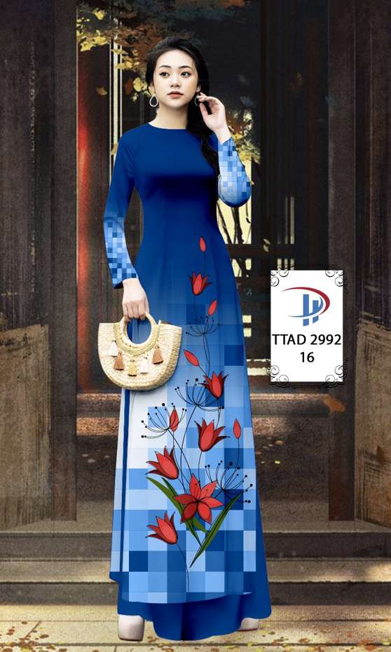 Vải Áo Dài Hoa In 3D AD TTAD2992 51